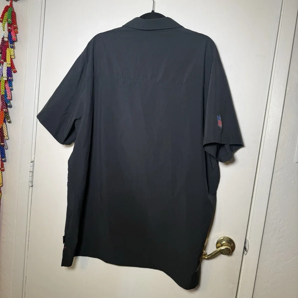 NFL Nike San Francisco 49rs Men's 2XL 1/4 Snap Black Red Pullover S/S Shirt